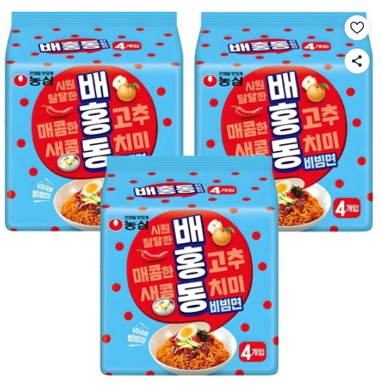 [쿠팡] 배홍동 비빔면 137g, 12개