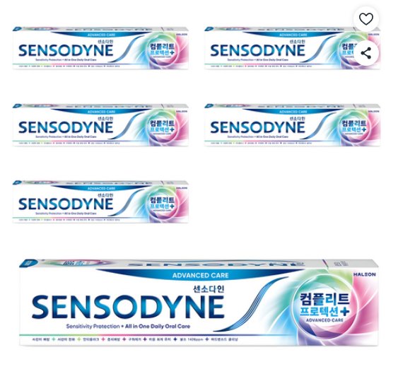 [쿠팡] 센소다인 컴플리트 프로텍션 플러스 치약, 100g, 6개