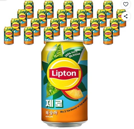 [쿠팡] 립톤 제로 복숭아 아이스티, 355ml, 24개