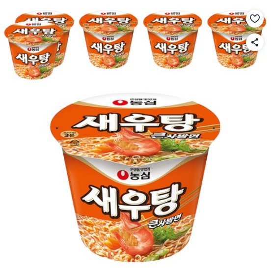 [쿠팡] 새우탕 큰사발면 115g, 6개