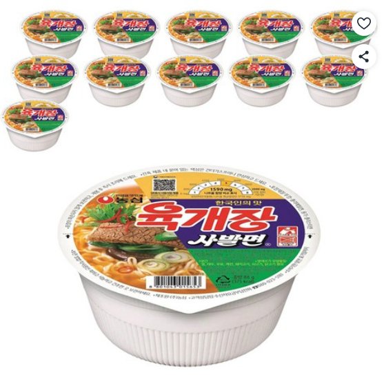 [쿠팡] 육개장 사발면 86g, 12개