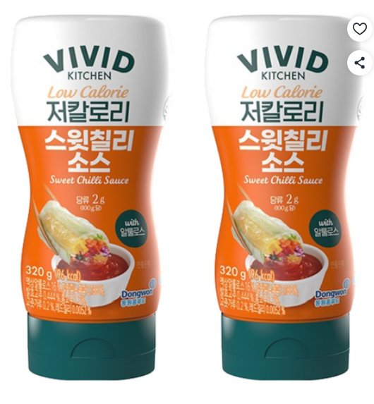 [쿠팡] 비비드키친 저칼로리 스윗칠리소스, 2개, 320g