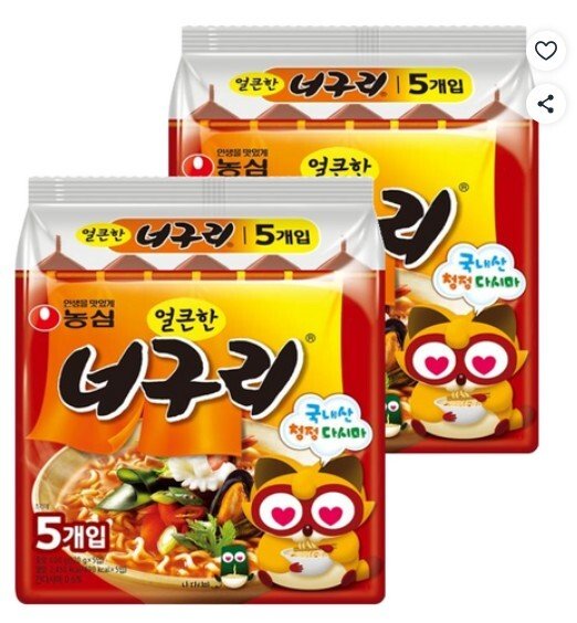 [쿠팡] 너구리 얼큰한맛 120g, 10개