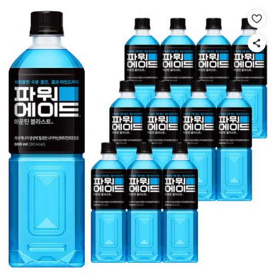 [쿠팡] 파워에이드 마운틴 블라스트, 900ml, 12개