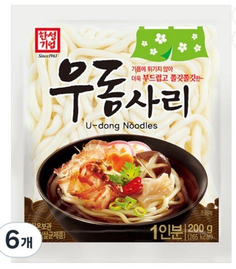 [쿠팡] 한성기업 우동사리, 200g, 6개