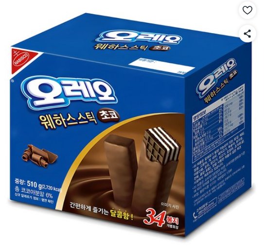 [쿠팡] 오레오 웨하스 스틱 초코, 510g, 1개
