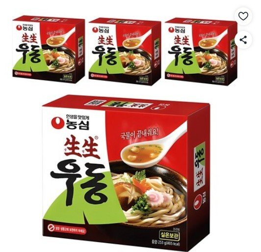 [쿠팡] 생생우동, 253g, 4개