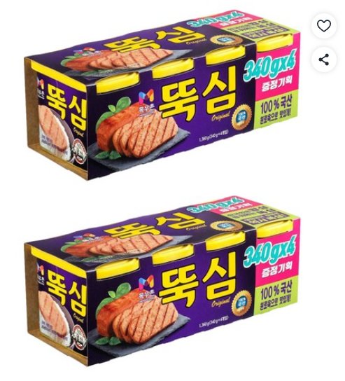 [쿠팡] 목우촌 뚝심 햄 통조림, 340g, 8개
