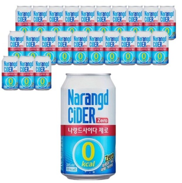 [쿠팡] 나랑드사이다 제로, 345ml, 24개