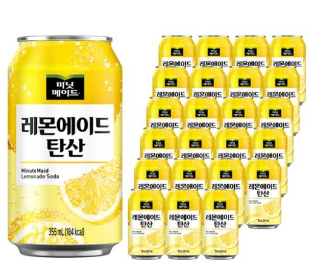 [쿠팡] 미닛메이드 레몬에이드 탄산음료, 355ml, 24개