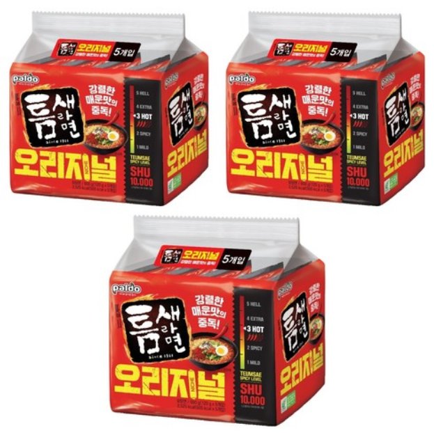[쿠팡] 틈새라면 빨계떡 120g, 15개