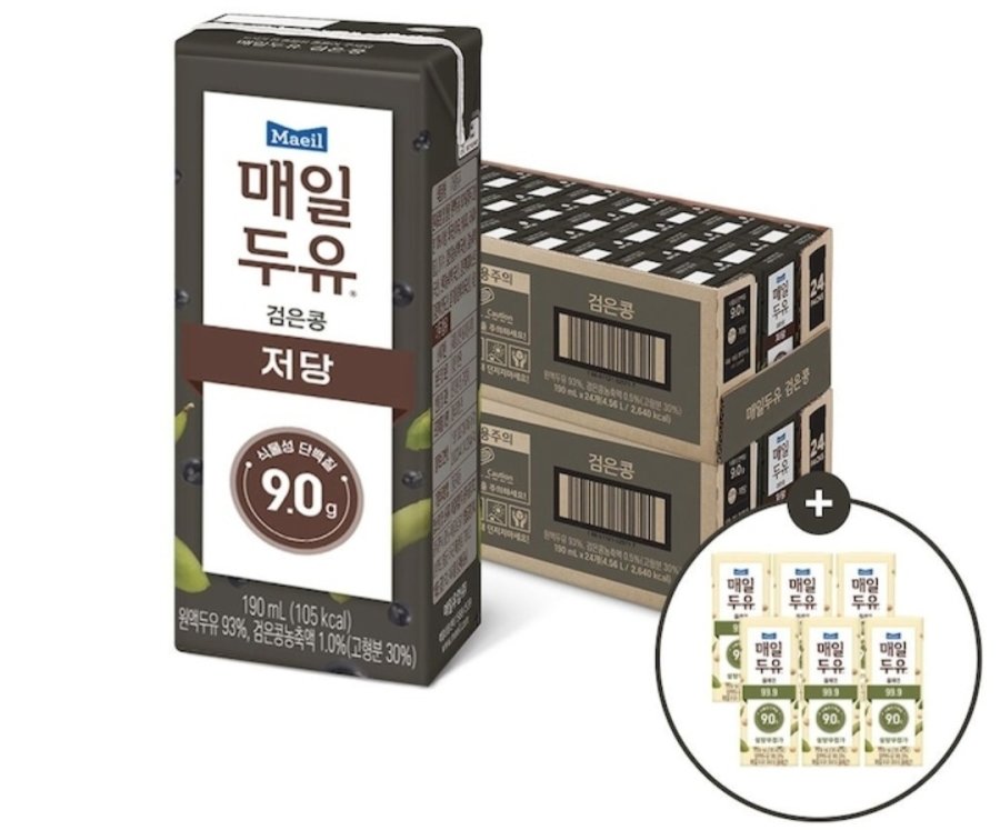 [오늘의집] 매일두유 검은콩 190ml 48팩+99.9 플레인 6팩 증정