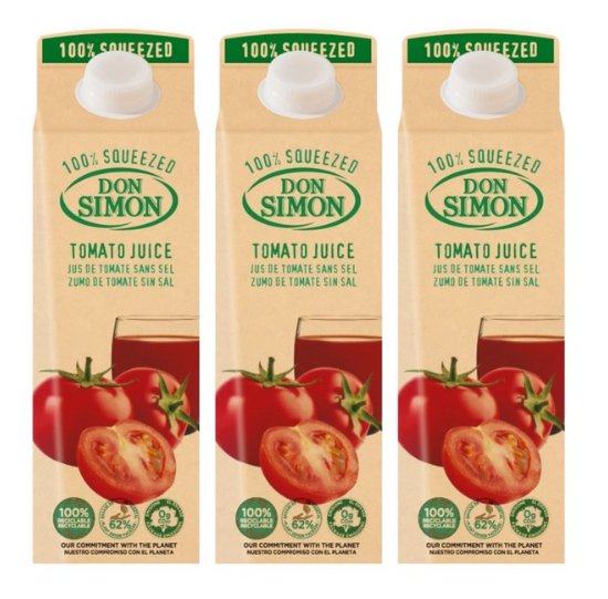 [쿠팡] 돈시몬 생과일 착즙 100% 토마토주스, 1L, 3개