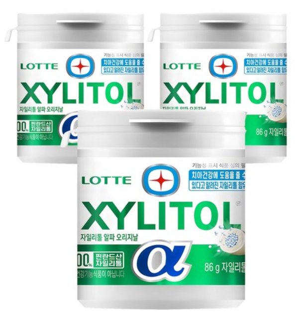 [쿠팡] 롯데자일리톨 알파 오리지날, 86g, 3개