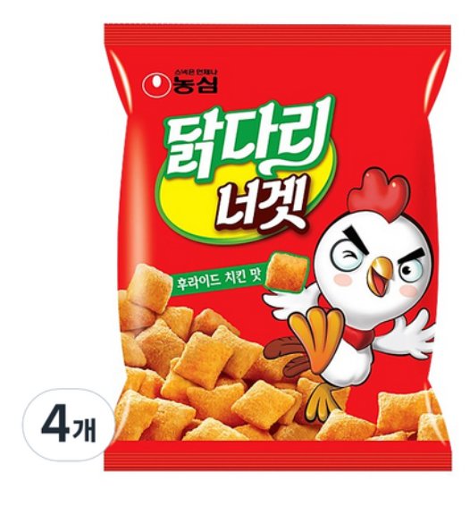 [쿠팡] 농심닭다리 너겟 후라이드 치킨맛, 130g, 4개